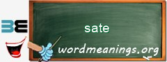 WordMeaning blackboard for sate